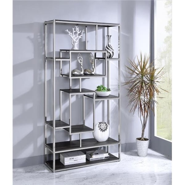 Myco Furniture AL105 36 x 12 x 71 in. Allaire Bookshelf; Gray AL105 - main